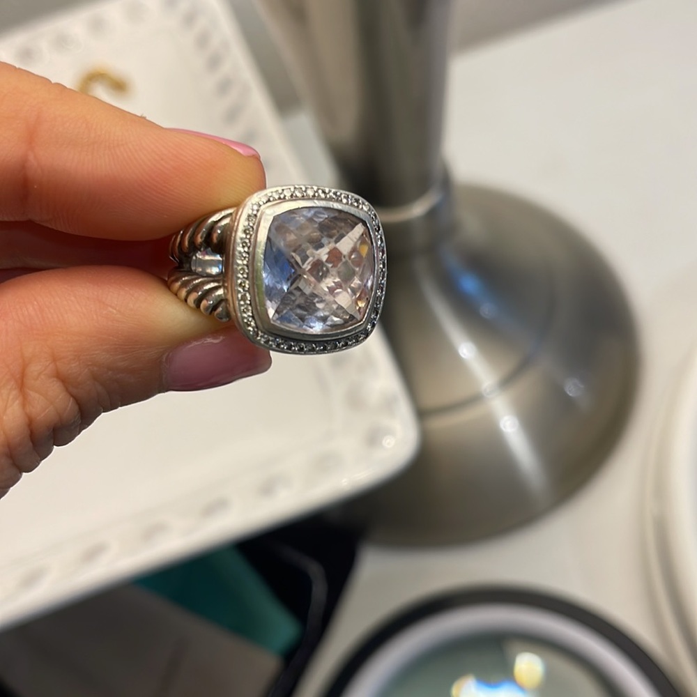 David Yurman 14MM Lavender Amethyst Albion Ring diamonds 925 rare authentic 10.5 - Picture 11 of 16